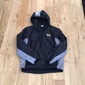 PINK HALF ZIP WINDBREAKER